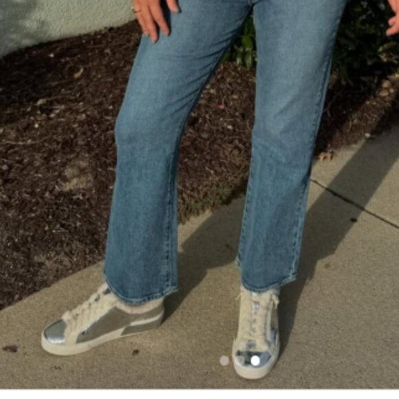 Dolce Vita Silver and Cream Sneakers - Picture 8 of 12